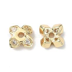 Латунные колпачки для бусин из прозрачного кубического циркония KK-B072-10G