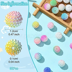 30 шт. Искусственный жемчуг акриловые бусины&nbsp;OACR-YW0002-29