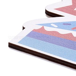 Доска плотности деревянная стена украшение дверная табличка подвески&nbsp;HJEW-C004-12