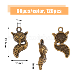 120 шт. 2 цвета подвески из сплава в тибетском стиле TIBE-DC0001-05