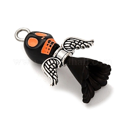 Подвески из непрозрачного черного акрила PALLOY-JF04414