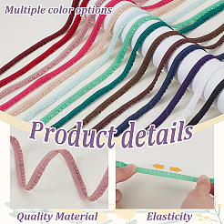 28 ярд двухцветного нейлонового эластичного кружева с оборками&nbsp;OCOR-GA0002-74