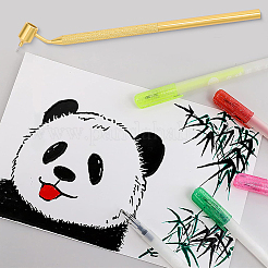 Schräger Lackstift aus Aluminium für feine Linien&nbsp;AJEW-WH20054-211G-02