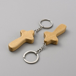 Schlüsselanhänger aus Naturholz&nbsp;LS-KEYC-WH0027-107B