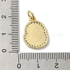 Pendentifs avec zircon cubiques à micro-pavés en laiton&nbsp;KK-K354-02G-E