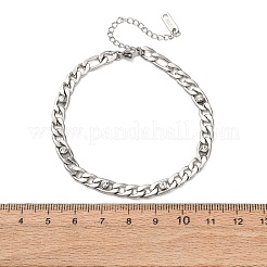 Armbänder aus 304er Edelstahl mit Strass-Panzergliedern für Damen&nbsp;BJEW-L721-01P
