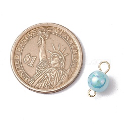 Круглые подвески-коннекторы из непрозрачного акрила с цветным покрытием ab&nbsp;PALLOY-JF03543-01