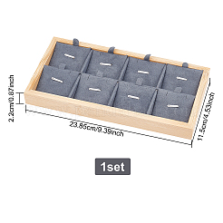 Vassoio portagioielli in legno rettangolare&nbsp;AJEW-WH0245-94