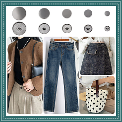 50 шт. 5 стильных пуговицы из сплава с тремя отверстиями на ножке BUTT-WR0001-10B