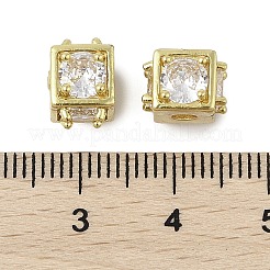 Латунные микро проложить кубического циркония бусы KK-K297-38G