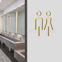 Set di cartelli pubblici per porta del bagno in acrilico&nbsp;AJEW-WH20054-223B