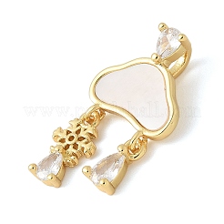 Латунные микро проложить кубического циркония подвески KK-K298-24A-G