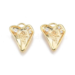 Латунные подвески из прозрачного кубического циркония&nbsp;KK-N231-347