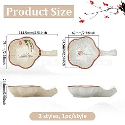 2 шт. 2 стиля керамическая чернильница в форме цветка сливы&nbsp;OFST-PH0001-05B