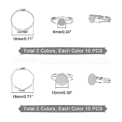 Компоненты латунного кольца в стиле 40 шт. KK-PH0003-32