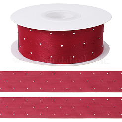 Лента из искусственного шелка со стразами&nbsp;OCOR-WH20050-012D