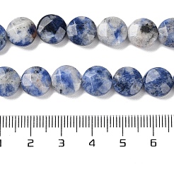 Натуральное синее пятно нитки из бисера яшмы G-K357-B14-01
