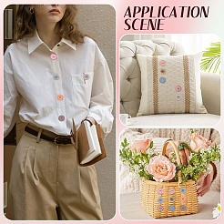 100 шт. пуговицы из тополя с 2 отверстиями BUTT-CY0001-14