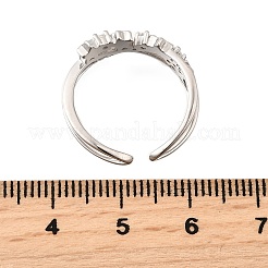 Кольца из стерлингового серебра с кубическим цирконием star 925 для женщин&nbsp;RJEW-S631-01P