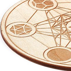 Деревянные резные коврики для чашек DIY-B060-04D