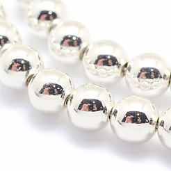 Гальванизировать немагнитных синтетический гематит бисер пряди G-L485-01F-S