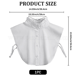 Съемная рубашка из полиэстера женская с накладным воротником&nbsp;DIY-WH20048-037A