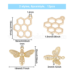12pcs 2 breloques en laiton de style&nbsp;KK-BC0009-29