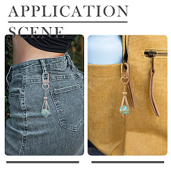 2 шт. 2-цветный латунный пустой держатель для камня для брелка&nbsp;KEYC-TA0001-34