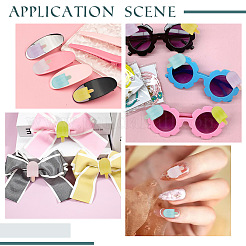 80 шт. 5-х цветные светящиеся смоляные декоден-кабошоны RESI-AR0001-35