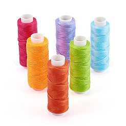 6 рулон плоских вощеных полиэфирных шнуров 6 цветов YC-TA0001-08A