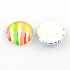 Halbrund / Glaskuppel flatback BlumeCabochons für DIY-Projekte&nbsp;X-GGLA-Q037-12mm-18