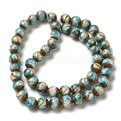 Нити золотых песочных бусин лэмпворк LAMP-E036-06D