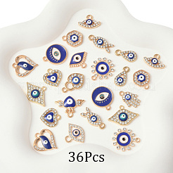 36шт 18 стиля сплава эмалевые подвески&nbsp;ENAM-FS0002-87