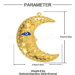 Большие эмалевые подвески из нержавеющей стали 304&nbsp;STAS-OY004-73G