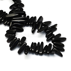 Природные пряди черный камень шарик&nbsp;LS-G-R223-10