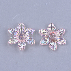Tapas de abalorios de acrílico transparentes&nbsp;LS-TACR-T007-06C