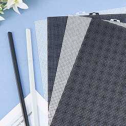 Прямоугольные пластиковые сетчатые листы холста и стержень для папки DIY-CP0012-71
