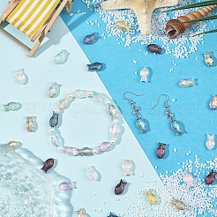 90 шт. 15-х цветные прозрачные гальванические стеклянные бусины&nbsp;GLAA-SC0002-88