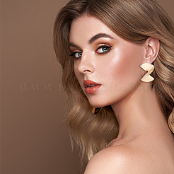 8 пара 8 стильных серег-гвоздиков из сплава в виде листьев гинкго EJEW-AN0001-45