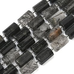 Натуральные турмализированные кварцевые бусинки&nbsp;G-G453-E08-10x14mm