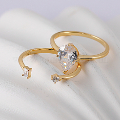 925 наборное кольцо из стерлингового серебра с паве из кубических цирконий HL5195-2