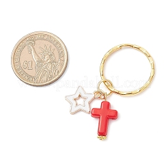 Эмалированный крест со звездами-брелками&nbsp;KEYC-JKC01402
