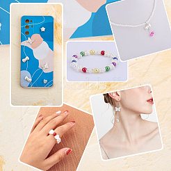 300шт 4 стиля abs пластиковые бусины с имитацией жемчуга&nbsp;KY-SZ0001-40