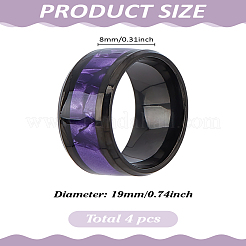 4 шт. кольцо из нержавеющей стали для унисекс&nbsp;RJEW-LP0001-29