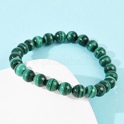 Браслеты-стрейч из натурального малахита BJEW-A045-01C