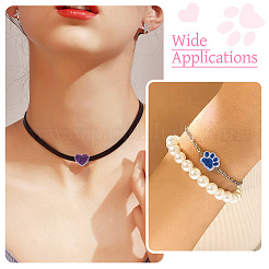 Эмалевые подвески-слайдеры из сплава и бусины с большими отверстиями ENAM-CD0001-07