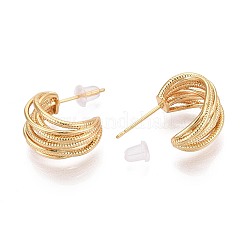 Латунь серьги EJEW-T048-14G