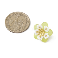 Подвески-цветы из стеклянных бусинок&nbsp;PALLOY-MZ01128-03