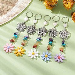 Porte-clés en résine de fleurs&nbsp;KEYC-JKC00556