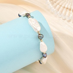 Bracelets en perles heishi naturelles avec fermoirs à bascule en acier inoxydable 304 pour femmes&nbsp;BJEW-JB14408